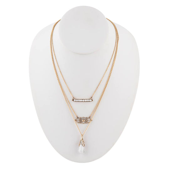 White Howlite and Bronze All Layered Up