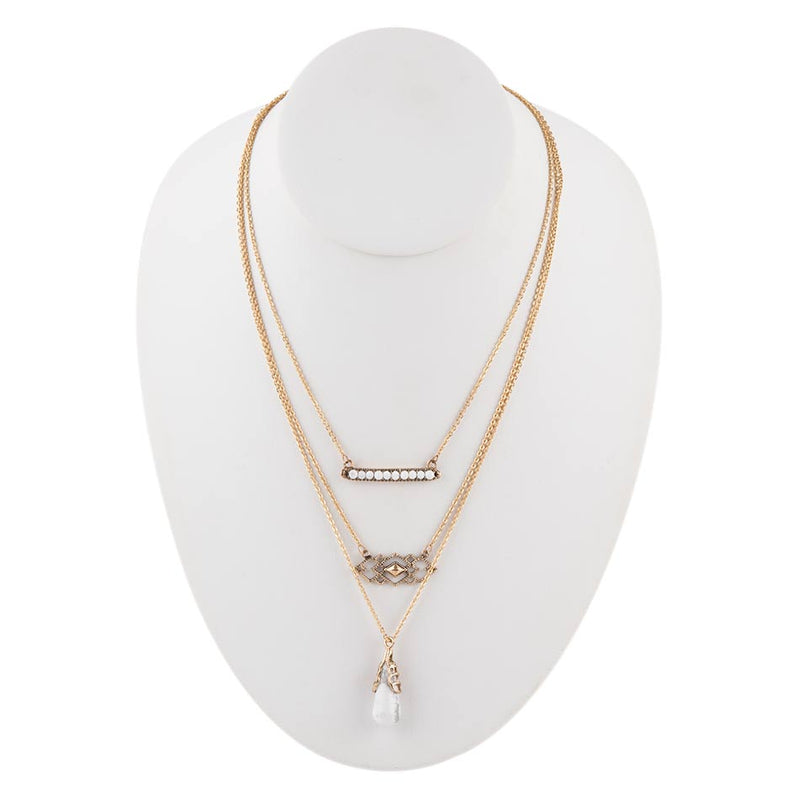 All Layered Up - White Howlite and Bronze - Barse Jewelry