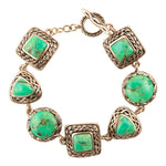 Aloha Lime Turquoise and Bronze Toggle Bracelet - Barse Jewelry