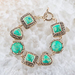 Aloha Lime Turquoise and Bronze Toggle Bracelet - Barse Jewelry