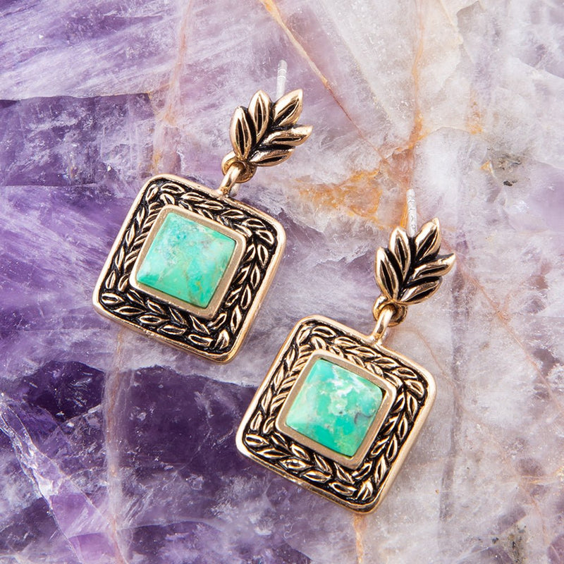 Aloha Lime Turquoise Earrings - Barse Jewelry