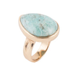 Amazonite and Bronze Drop Ring - Barse Jewelry
