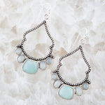 Amazonite and Sterling Silver Statement Earring - Barse Jewelry