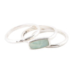 Amazonite and Sterling Stacking Ring Set - Barse Jewelry