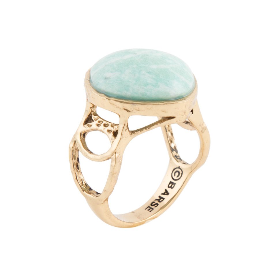 Amazonite Circle Dance Ring - Barse Jewelry