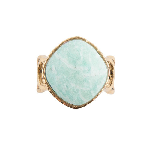 Amazonite Circle Dance Ring - Barse Jewelry