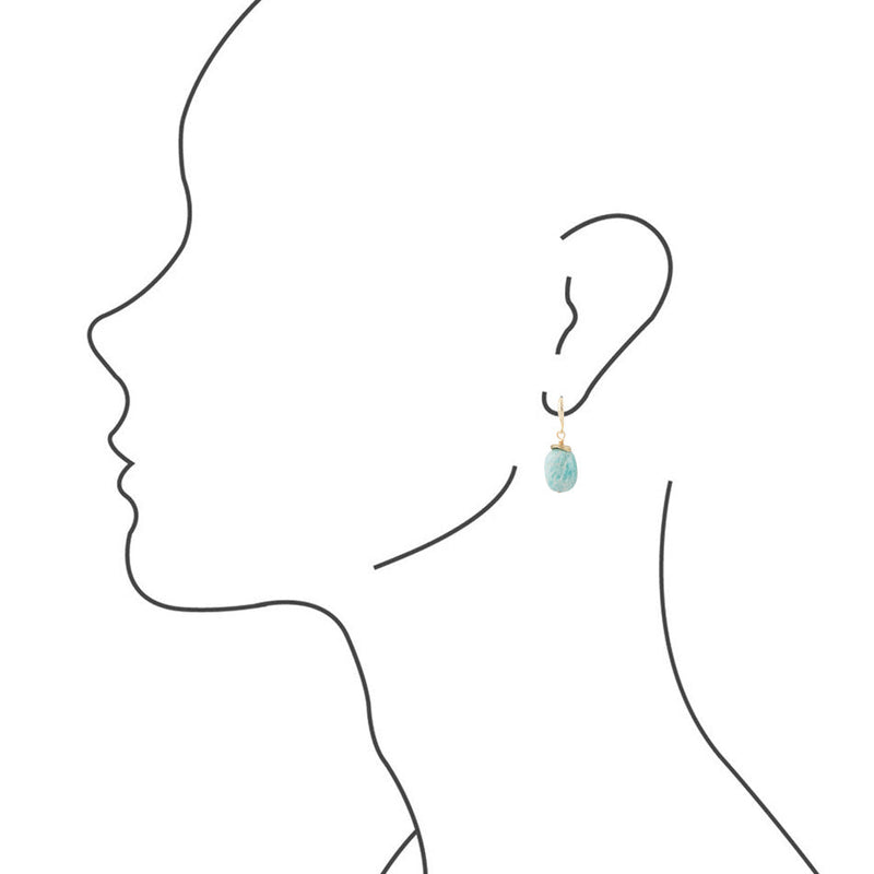 Amazonite Post Drop Earrings - Barse Jewelry