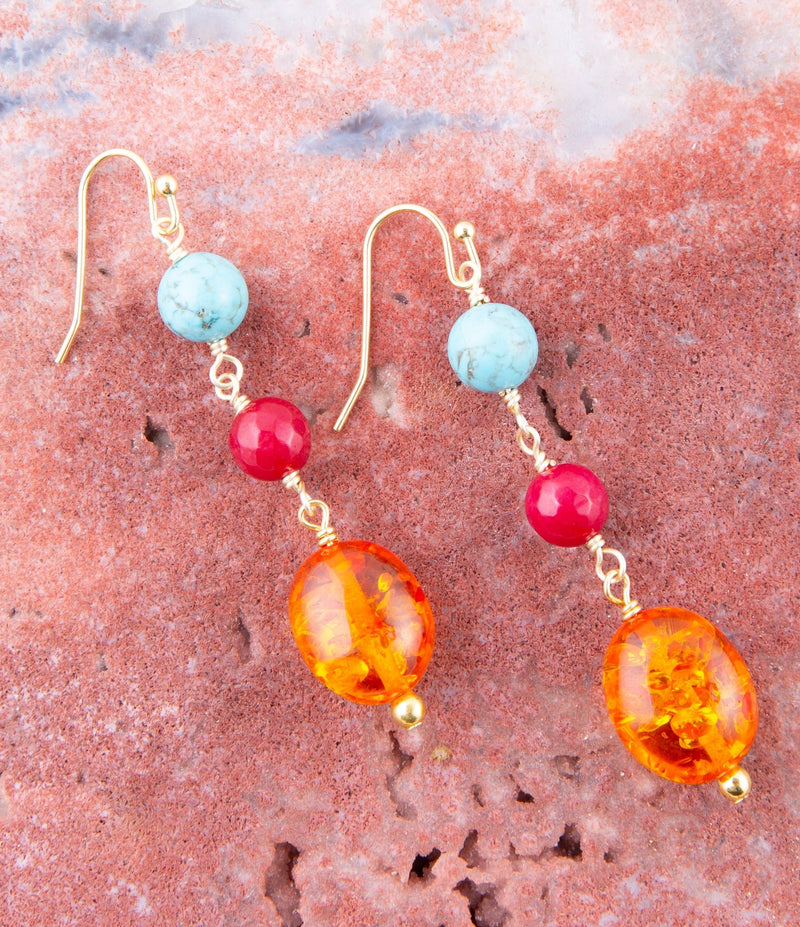 Ambrosia Linear Drop Earrings - Barse Jewelry