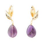 Amethyst Petals Earrings - Barse Jewelry