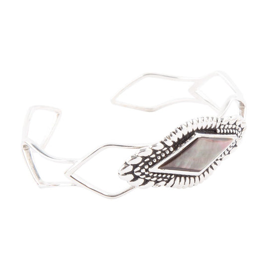 Anemone Black Pearl Cuff Bracelet