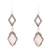Anemone Double Diamond Pink Mother of Pearl and Sterling Silver Earrings - Barse Jewelry