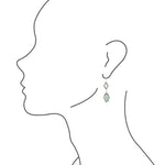 Anemone Double Diamond Turquoise and Sterling Silver Earrings - Barse Jewelry