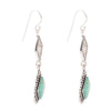Anemone Double Diamond Turquoise and Sterling Silver Earrings - Barse Jewelry