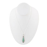 Anemone Long Diamond Turquoise and Sterling Silver Necklace - Barse Jewelry