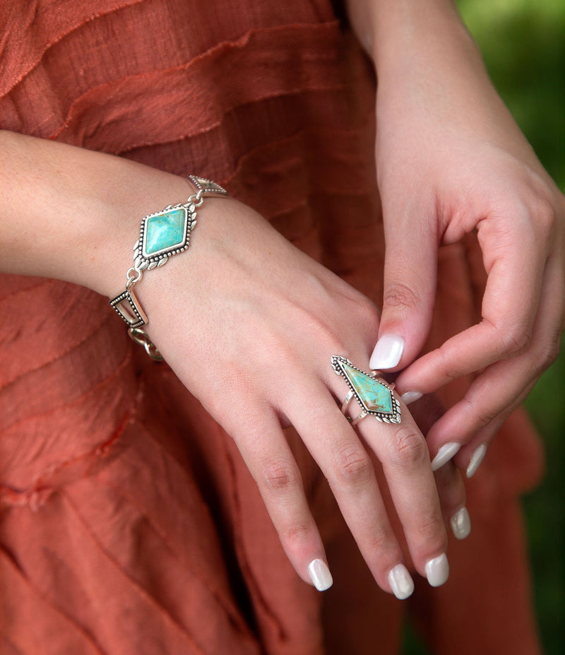 Anemone Statement Turquoise Ring - Barse Jewelry