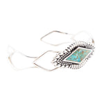 Anemone Turquoise and Sterling Silver Cuff Bracelet - Barse Jewelry