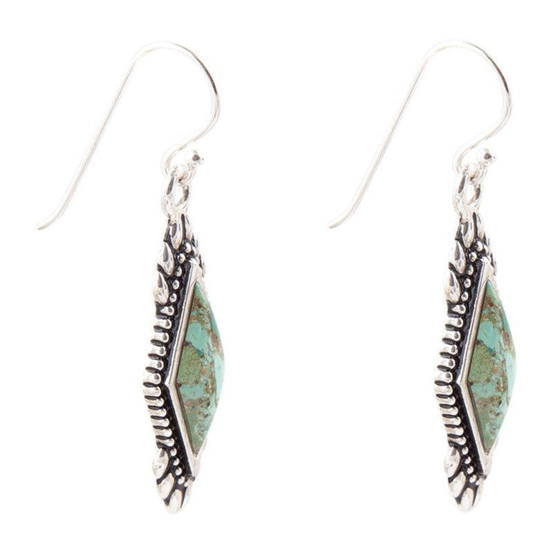 Anemone Turquoise and Sterling Silver Earrings - Barse Jewelry