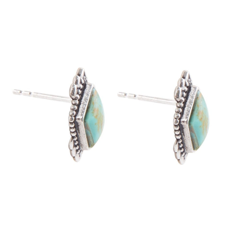 Anenome Petite Turquoise and Sterling Silver Stud Earrings - Barse Jewelry