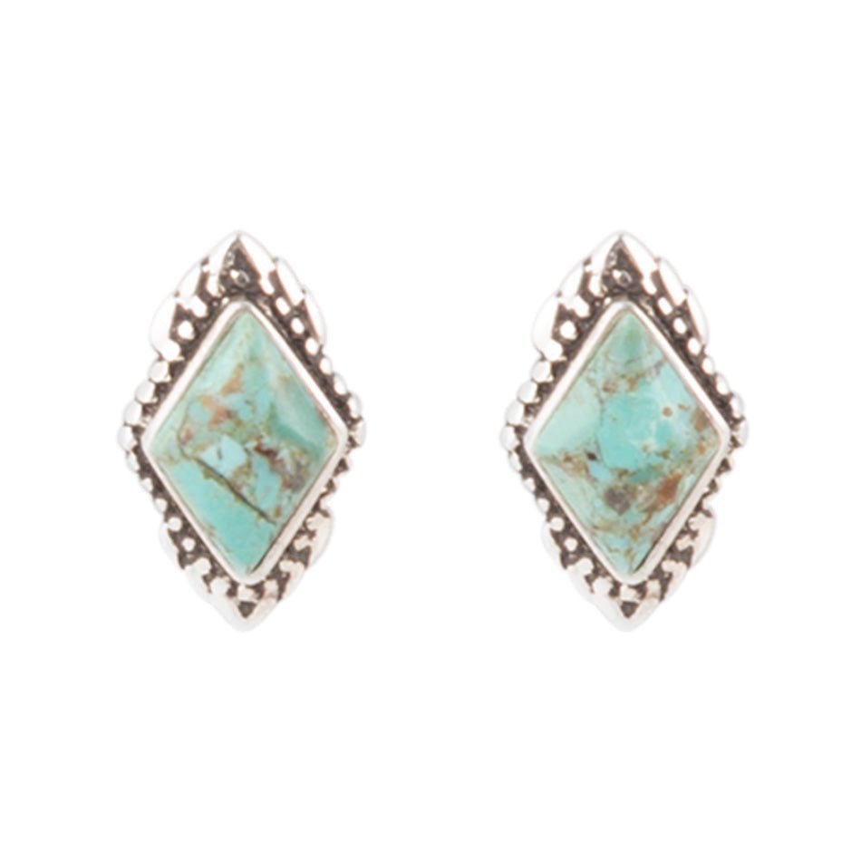 Anenome Petite Turquoise and Sterling Silver Stud Earrings - Barse Jewelry