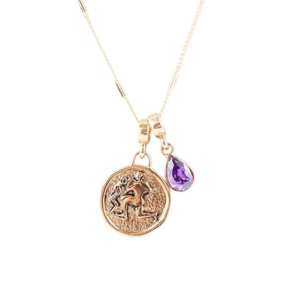 Amethyst aquarius necklace outlet
