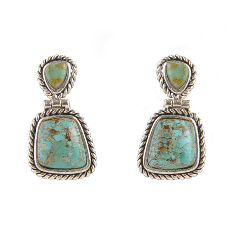 Arizona Turquoise and Sterling Earrings - Barse Jewelry