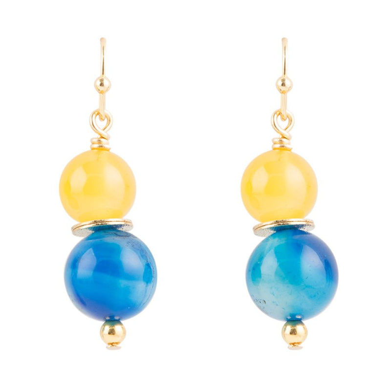 Arles Agate Drop Earrings - Barse Jewelry