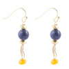 Arles Lapis and Yellow Jade Earrings - Barse Jewelry