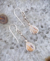 Astro Grey Wood Opal and Sterling Silver Drop Earrings - Barse Jewelry