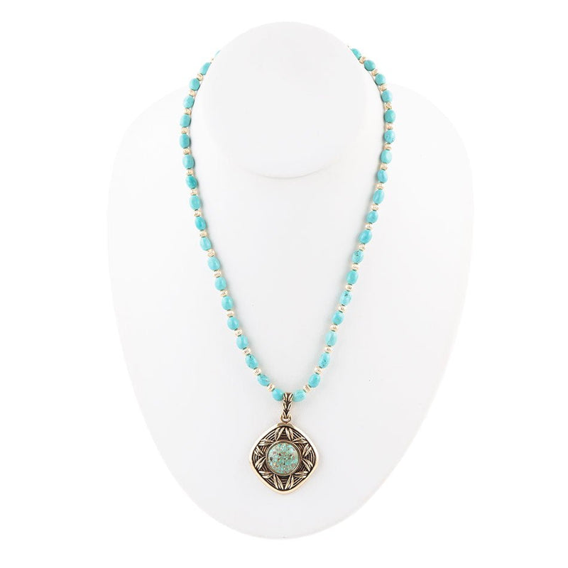 Avalon Turquoise Pendant Necklace - Barse Jewelry