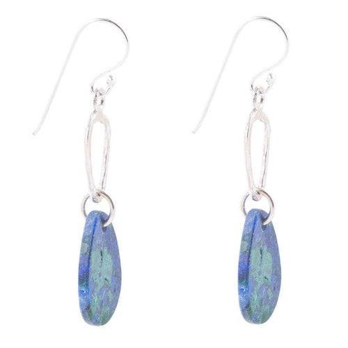 Azurite and Sterling Silver Drop Earring - Barse Jewelry