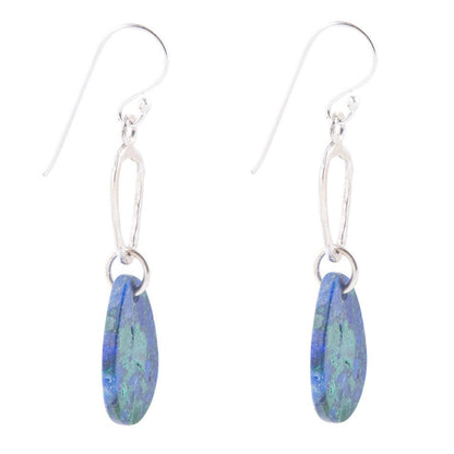 Azurite and Sterling Silver Drop Earring - Barse Jewelry