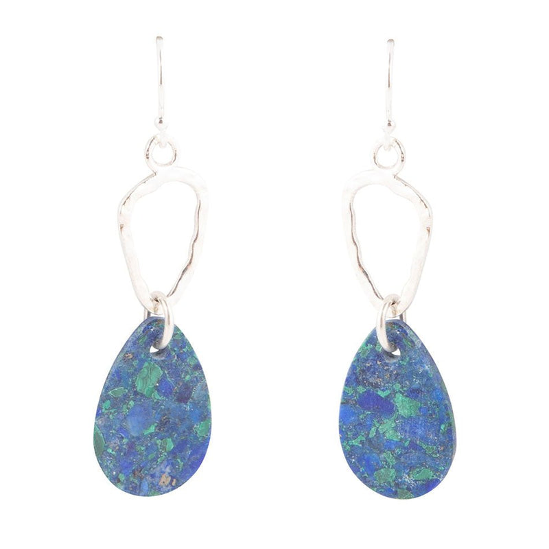 Azurite and Sterling Silver Drop Earring - Barse Jewelry