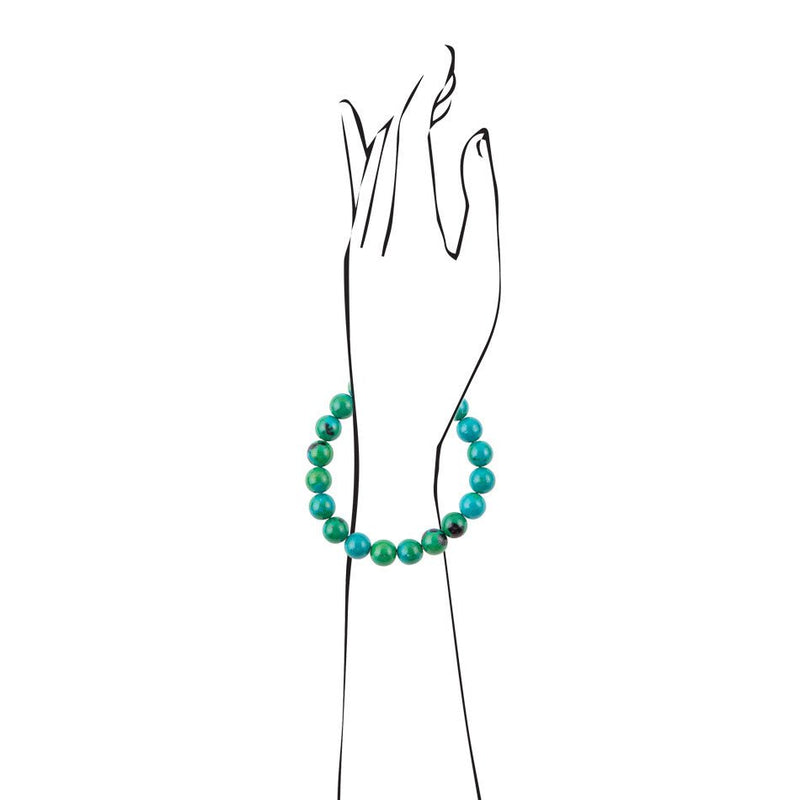 Azurite Beaded Stretch Bracelet - Barse Jewelry