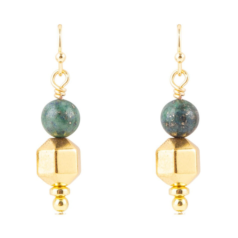 Azurite Drop Earrings - Barse Jewelry