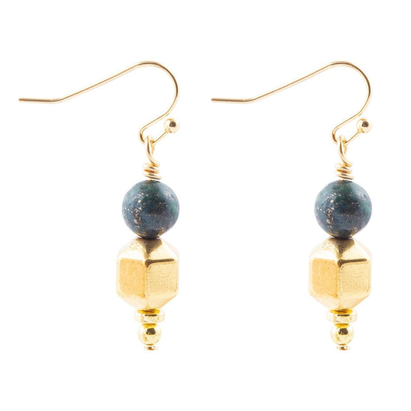 Azurite Drop Earrings - Barse Jewelry