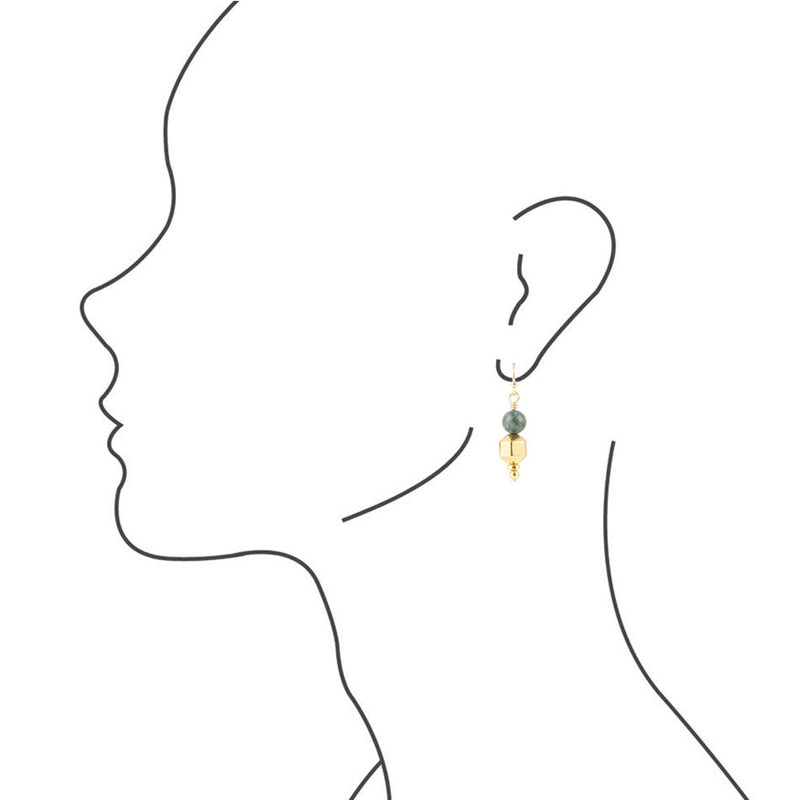 Azurite Drop Earrings - Barse Jewelry