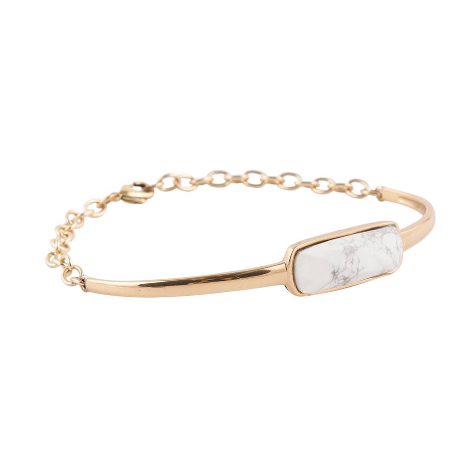Back to Basics White Howlite Bracelet - Barse Jewelry