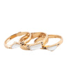 Baguette Mother of Pearl Stack Ring Set - Barse Jewelry