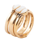 Baguette Mother of Pearl Stack Ring Set - Barse Jewelry