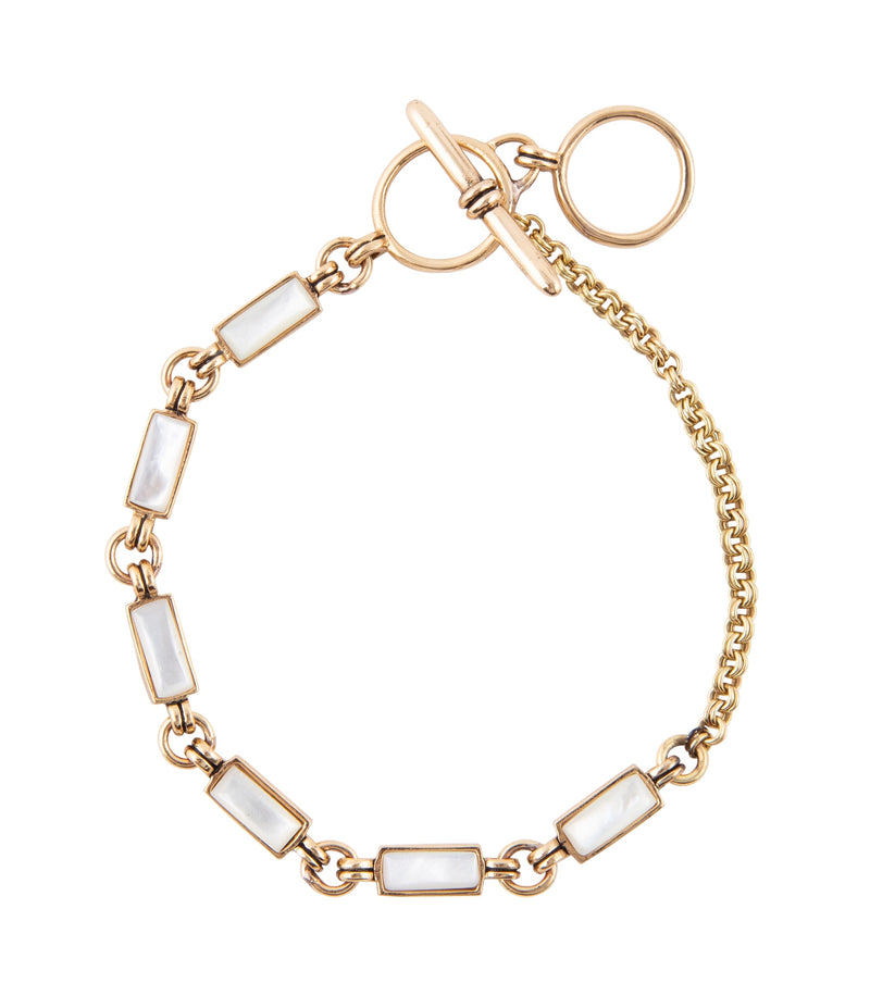 Baguette Mother of Pearl Toggle Bracelet - Barse Jewelry