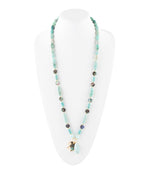 Baja Amazonite and Abalone Long Necklace - Barse Jewelry