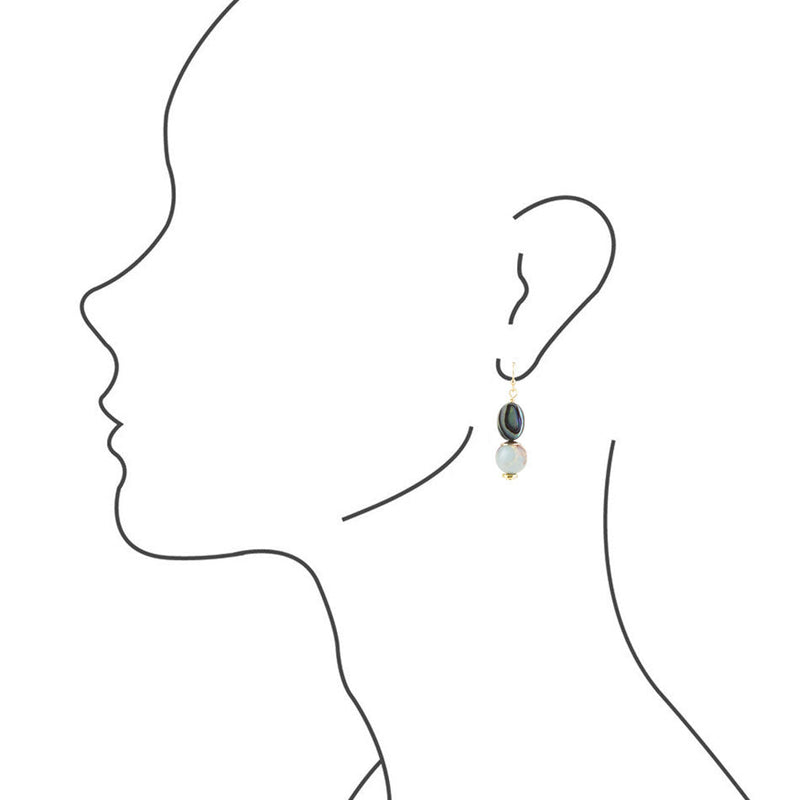Baja Mint Jasper and Abalone Earrings - Barse Jewelry