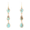Barcelona Linear Turquoise Earrings - Barse Jewelry