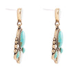 Barcelona Turquoise and Mother of Pearl Post Drop Earrings - Barse Jewelry