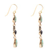 Barcelona Turquoise Onyx Linear Drop Earrings - Barse Jewelry