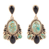 Barcelona Turquoise Onyx Post Drop Earrings - Barse Jewelry