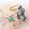 Barcelona Turquoise Onyx Statement Cuff Bracelet - Barse Jewelry