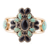 Barcelona Turquoise Onyx Statement Cuff Bracelet - Barse Jewelry