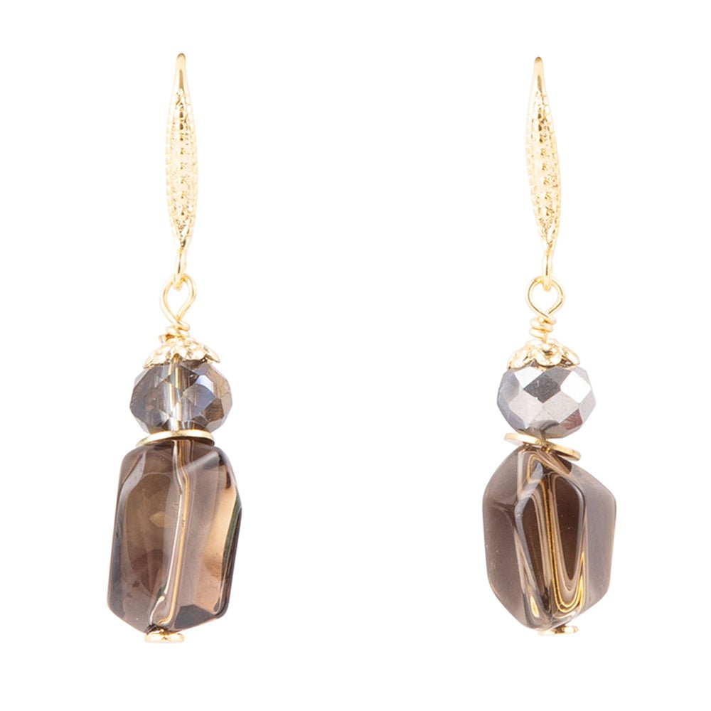 Baron Smoky Quartz Drop Earrings - Barse Jewelry
