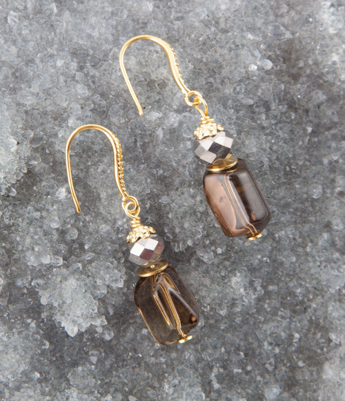 Baron Smoky Quartz Drop Earrings - Barse Jewelry